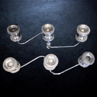 Vintage Silver Plate Pair Candelabra Convertible Candle Holders