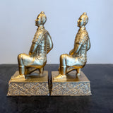 Gold Chinese Warrior Bookends