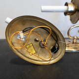 Vintage Pair Brass Candlestick Sconce Lights Both Work