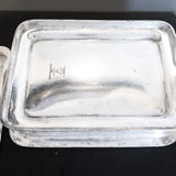 Antique Hotel Silver Soldered Covered Serving Dish Gorham IS DW Haber