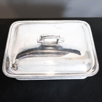 Antique Hotel Silver Soldered Covered Serving Dish Gorham IS DW Haber