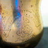 Vintage Brass Ice Bucket With Ice Tongs And Drain