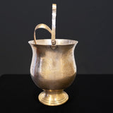 Vintage Brass Ice Bucket With Ice Tongs And Drain