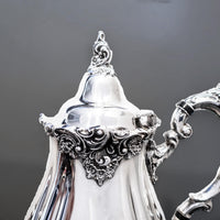 Wallace Baroque Silverplate Teapot Vintage Silver Plate Coffee Pot
