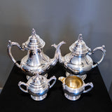 Vintage Silver Plate Tea Set Coffee Service Tray Seacrest Oneida