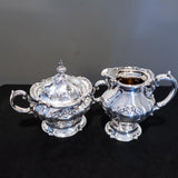 Vintage Silver Plate Sugar And Creamer Set Chantilly Gorham YC1303 YC1304