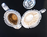 Vintage Silver Plate Sugar And Creamer Set Chantilly Gorham YC1303 YC1304