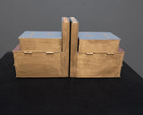 Vintage Antique Style Book Stack Book Ends With Hidden Storage