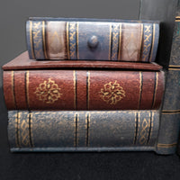 Vintage Antique Style Book Stack Book Ends With Hidden Storage