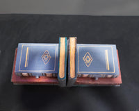 Vintage Antique Style Book Stack Book Ends With Hidden Storage