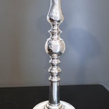 Vintage Tall Silver Plate Candle Holder 16 1/2" Tall