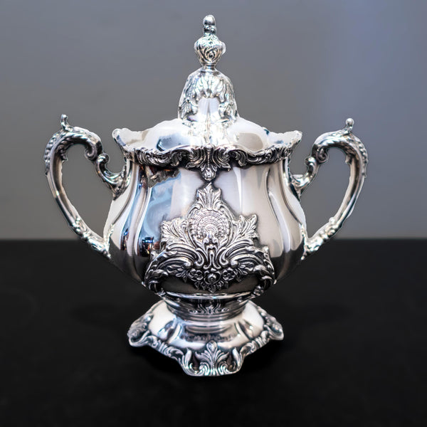 Christopher Wren Silver Plate Sugar Bowl Wallace