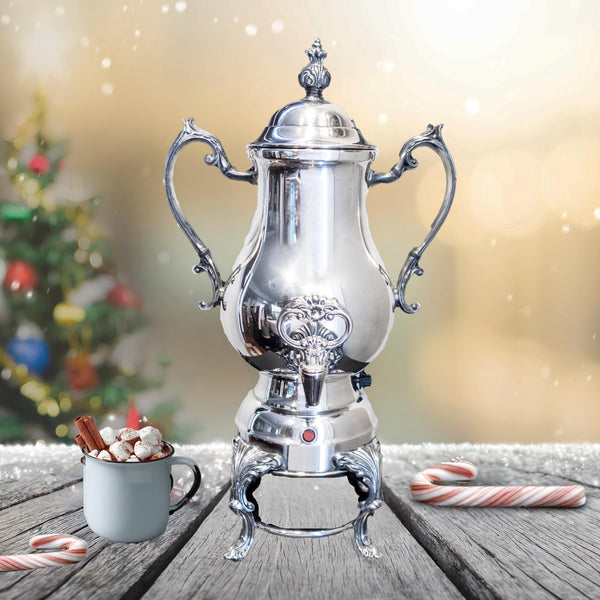 Vintage Electric Silver Plate Coffee Urn Percolator Tea Hot Water Dispenser