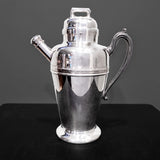 Vintage Silver Plate Cocktail Shaker Martini Decanter Art Deco 1920s