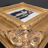 Oil Painting Woman In Art Deco Dress In Gilded Frame