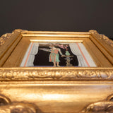 Oil Painting Woman In Art Deco Dress In Gilded Frame