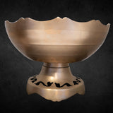 Large Brass Punch Bowl Set With 12 Cups and Ladle Gold