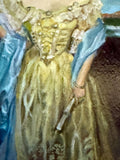 Gilded Age Style Oil Painting Portrait Woman in Gown Framed Art