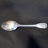 Vintage DJ Japan Silverplate 8.5" Tablespoon Serving Spoon Fiddle & Thread Pattern