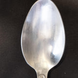 Vintage DJ Japan Silverplate 8.5" Tablespoon Serving Spoon Fiddle & Thread Pattern