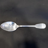 Vintage DJ Japan Silverplate 8.5" Tablespoon Serving Spoon Fiddle & Thread Pattern