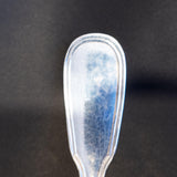 Vintage DJ Japan Silverplate 8.5" Tablespoon Serving Spoon Fiddle & Thread Pattern