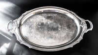 Antique Silver Plate Serving Tray Chatelaine By Community Plate