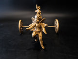 Antique Gold Spelter Cherub Dish Holder Clock Topper