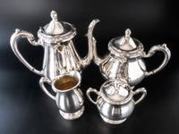 Vintage Silver Plate Tea Set Community Queen Bess