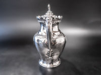 Antique Silver Plate Teapot Portrait Medallion Greek Revival Aesthetic Reed And 