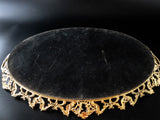 Large Vintage Mirrored Vanity Tray Cherub Gilded Mirror Hollywood Regency