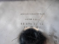 Vintage Silver Soldered Serving Tray Hershey's Country Club Circa 1968