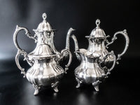 Vintage Silver Plate Coffee Tea Service Set Lancaster Rose by Poole