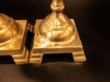 Vintage Tall Brass Candle Holders Pair 17.5" Altar Candles