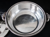 Vintage Silver Plate Covered Serving Dish With Flower Bud Finial