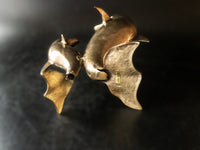 Vintage Brass Dolphin Statue Mother And Baby