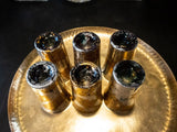 Gold Silver Leaf Gilded Multicolor Shot Glasses Set Of Six