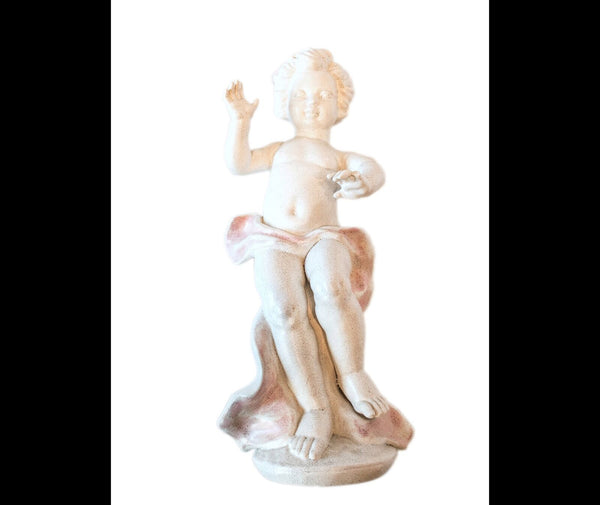 Vintage Cherub Sculpture Wall Decor Hanging Jamar Ceramic 16" Putti