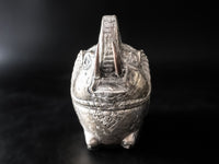 Antique Cambodian Silver Betel Box Khmer Elephant Repousse