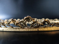 Large Vintage Mirrored Vanity Tray Cherub Gilded Mirror Hollywood Regency