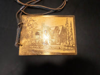 Vintage Brass Dance Card Delta Upsilon 1938