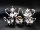 Vintage Silver Plate Tea Set Coffee Service 5 Piece Reed Barton Regent 5600