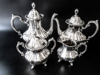 Vintage Silver Plate Coffee Tea Service Set Lancaster Rose by Poole