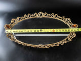 Large Vintage Mirrored Vanity Tray Cherub Gilded Mirror Hollywood Regency
