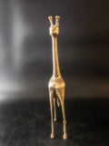 Tall Brass Giraffe Statue Sculpture 17" Figure