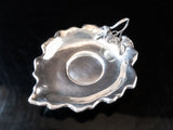 Antique Silver Plate Candy Dish With Figural Leaves And Berries EG Webster & Son