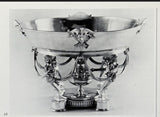 Antique Figural Pirate Face Silver Plate Bowl Greek Revival Large