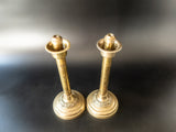 Antique Brass Altar Candle Holders Spring Loaded Church Candles