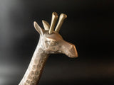 Tall Brass Giraffe Statue Sculpture 17" Figure
