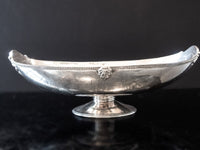 Antique Figural Pirate Face Silver Plate Bowl Greek Revival Large